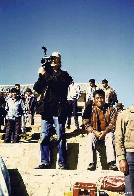 086 Dreharbeiten zu Sofia Velasquez in Compi Bolivien 1988
